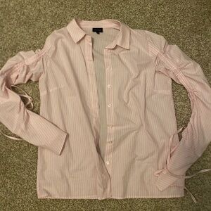 WhoWhatWear Pink Button Up